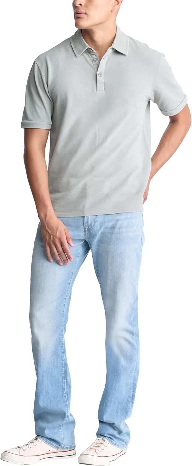 Buffalo David Bitton Men's Short Sleeve Light Weight Pique Polo