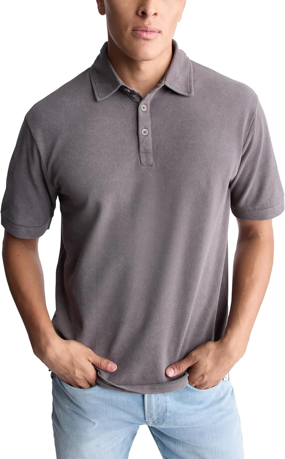 Buffalo David Bitton Men's Short Sleeve Light Weight Pique Polo