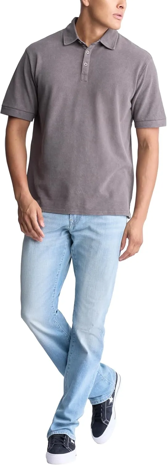 Buffalo David Bitton Men's Short Sleeve Light Weight Pique Polo