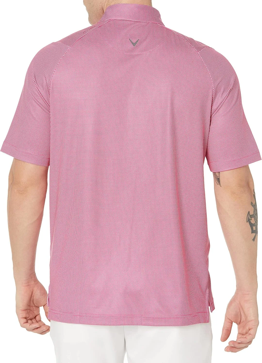 Callaway Gingham Printed Short Sleeve Golf Polo Shirt