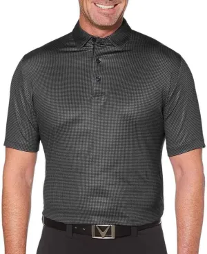 Callaway Gingham Printed Short Sleeve Golf Polo Shirt