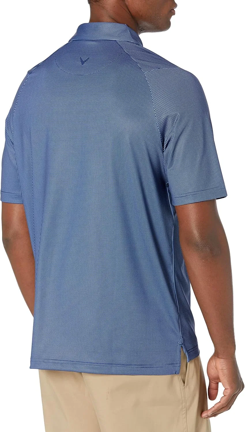 Callaway Gingham Printed Short Sleeve Golf Polo Shirt