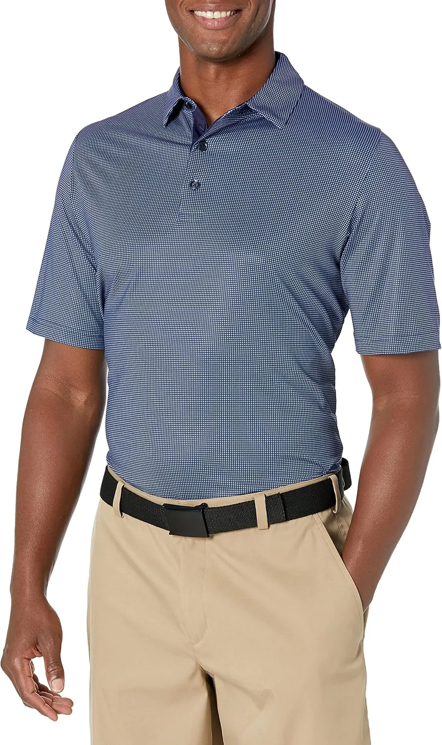 Callaway Gingham Printed Short Sleeve Golf Polo Shirt