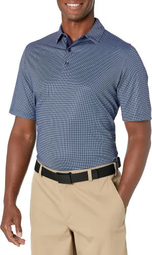 Callaway Gingham Printed Short Sleeve Golf Polo Shirt