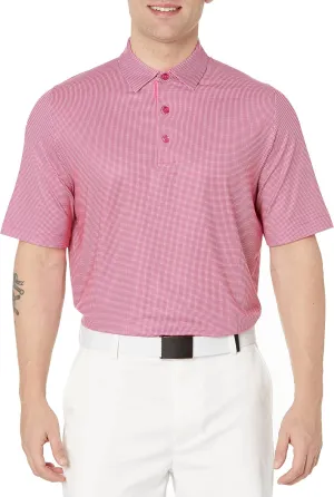 Callaway Gingham Printed Short Sleeve Golf Polo Shirt