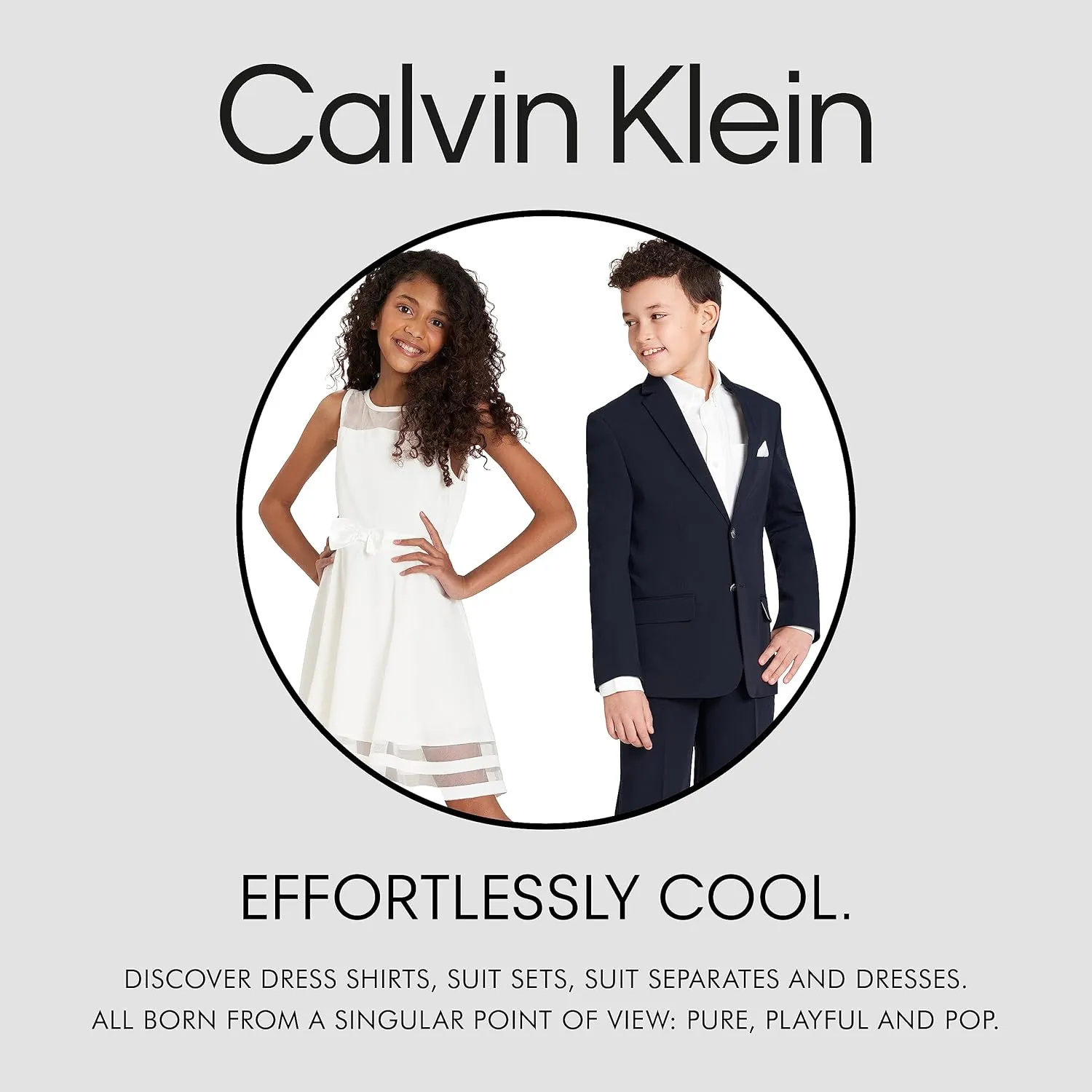 Calvin Klein Boys' 2-Piece Formal Suit Set