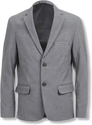 Calvin Klein Boys' Bi-Stretch Blazer Suit Jacket, 2-Button Single Breasted Closure, Buttoned Cuffs & Front Flap Pockets