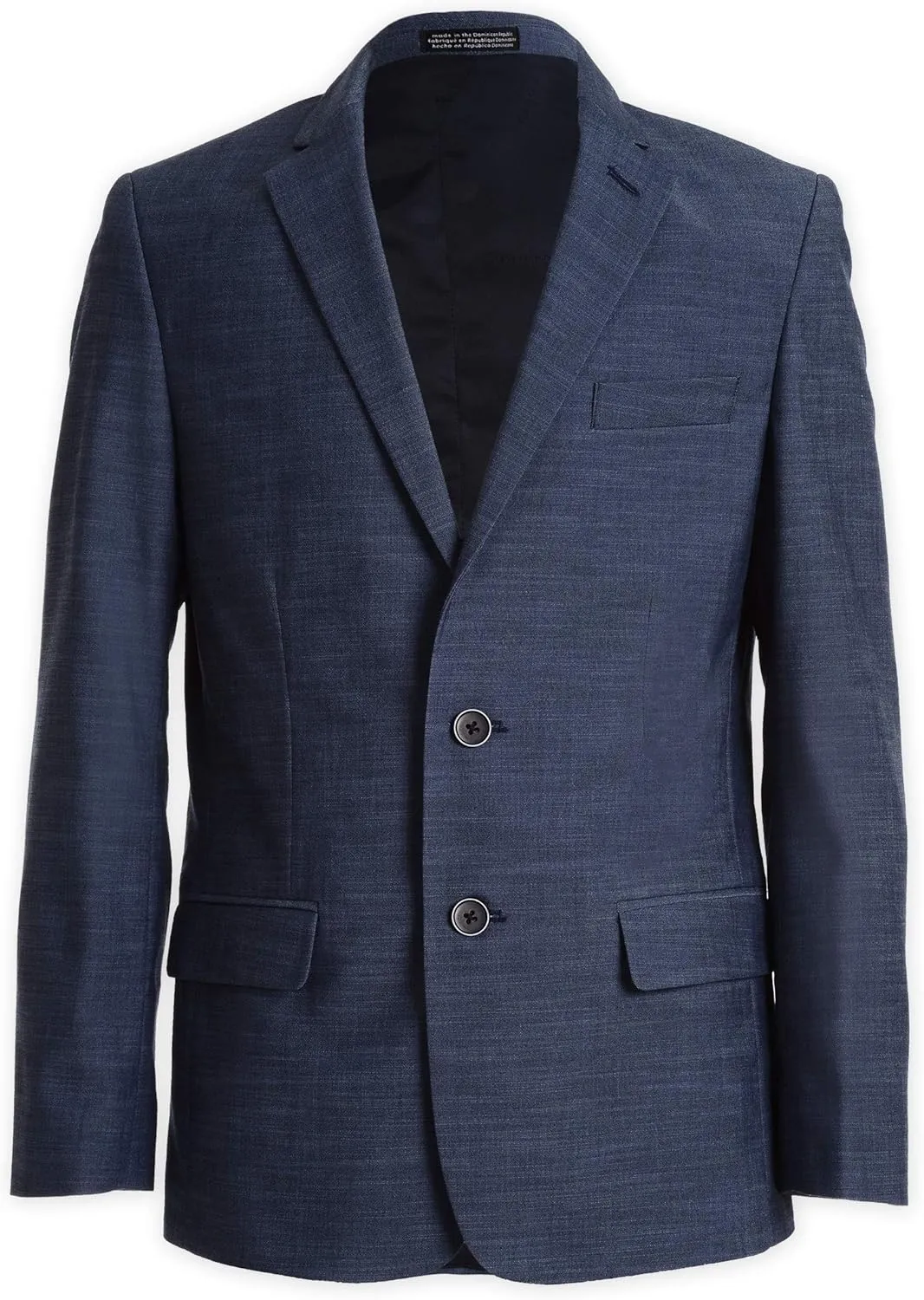 Calvin Klein Boys' Blazer Suit Jacket, 2 Single Breasted Closure, Buttoned Cuffs & Front Flap Pockets