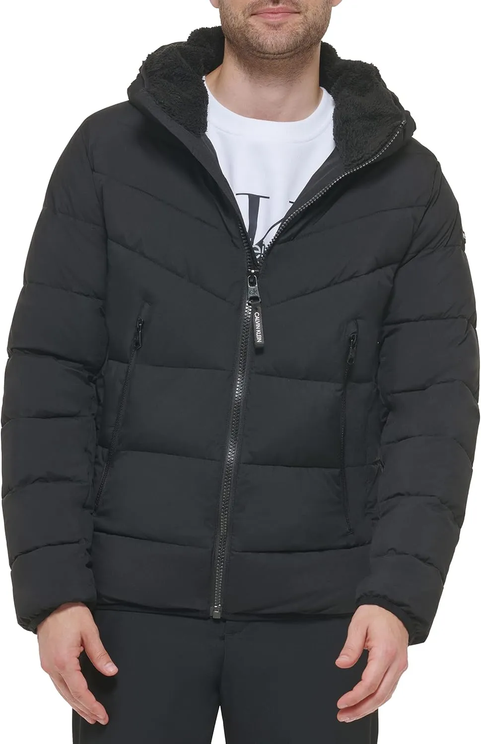 Calvin Klein Men's Snap Front Puffer Jacket