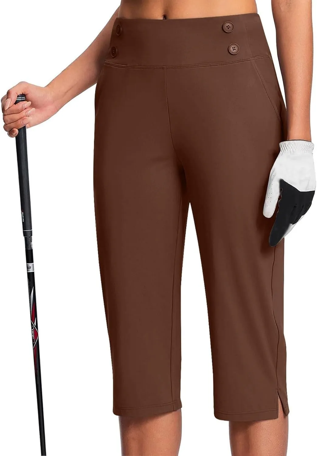 Capri Pants for Women Shorts Business Stretch High Waisted Capris Work Office Cropped Trousers Casual Summer Clothing