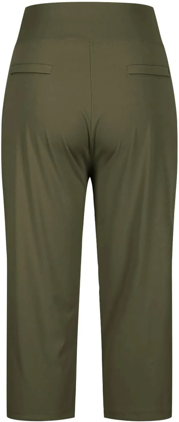 Capri Pants for Women Shorts Business Stretch High Waisted Capris Work Office Cropped Trousers Casual Summer Clothing