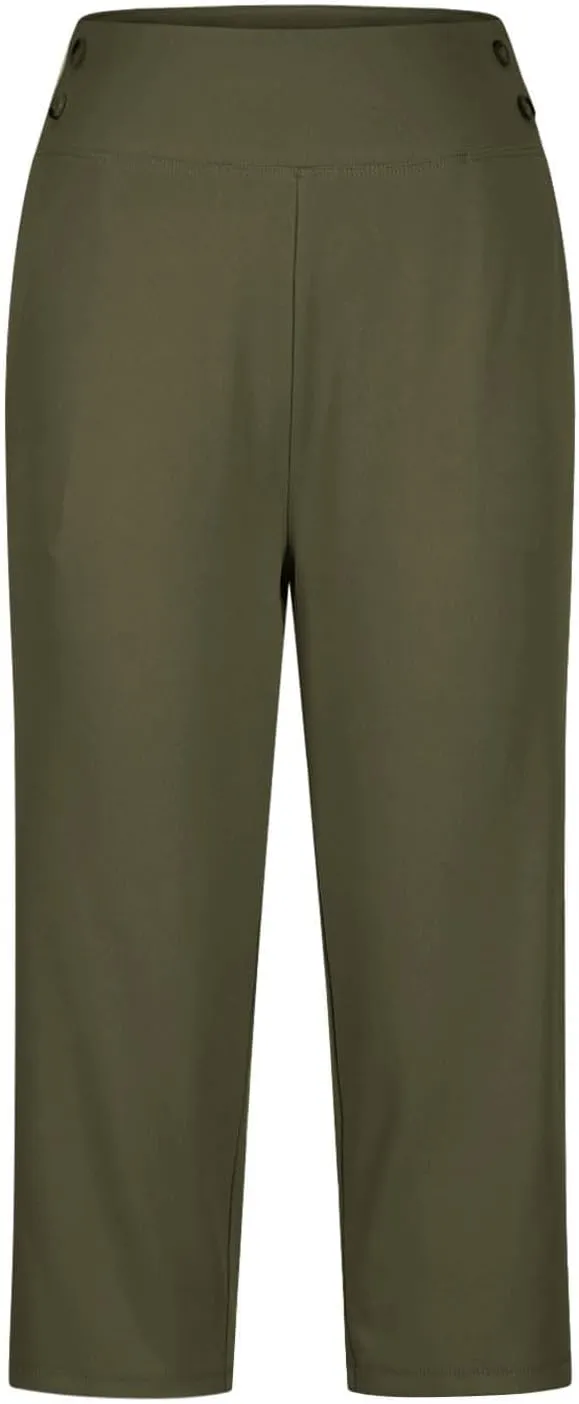 Capri Pants for Women Shorts Business Stretch High Waisted Capris Work Office Cropped Trousers Casual Summer Clothing