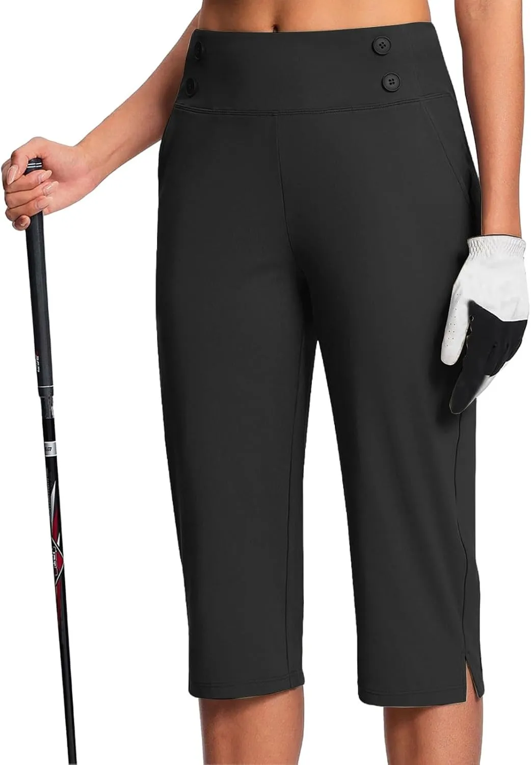 Capri Pants for Women Shorts Business Stretch High Waisted Capris Work Office Cropped Trousers Casual Summer Clothing