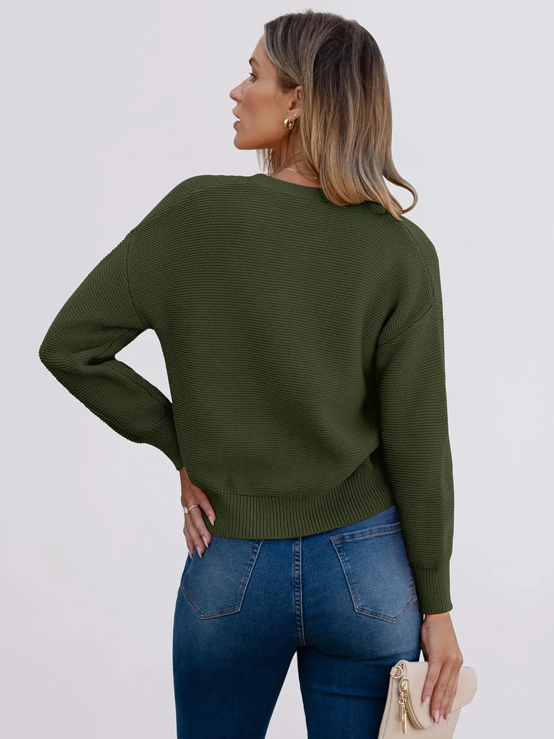 Caracilia Cardigan Sweaters for Women Cropped Open Front Tweed Knit Button Down Dressy Casual Jacket 2025 Spring Outwear