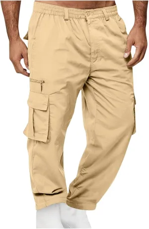 Cargo Pants for Men Big and Tall Athletic Pants Loose Baggy Pants Straight Leg Sweatpants Outdoor Hiking Pants