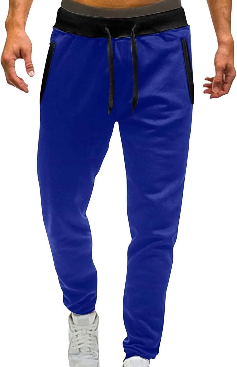 Cargo Pants for Men Big and Tall Hiking Outdoor Men's Heavyweight Fleece Cargo Sweatpants Stretch Elastic Waist Baggy