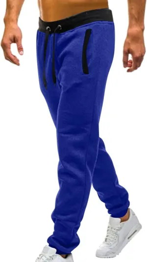 Cargo Pants for Men Big and Tall Hiking Outdoor Men's Heavyweight Fleece Cargo Sweatpants Stretch Elastic Waist Baggy