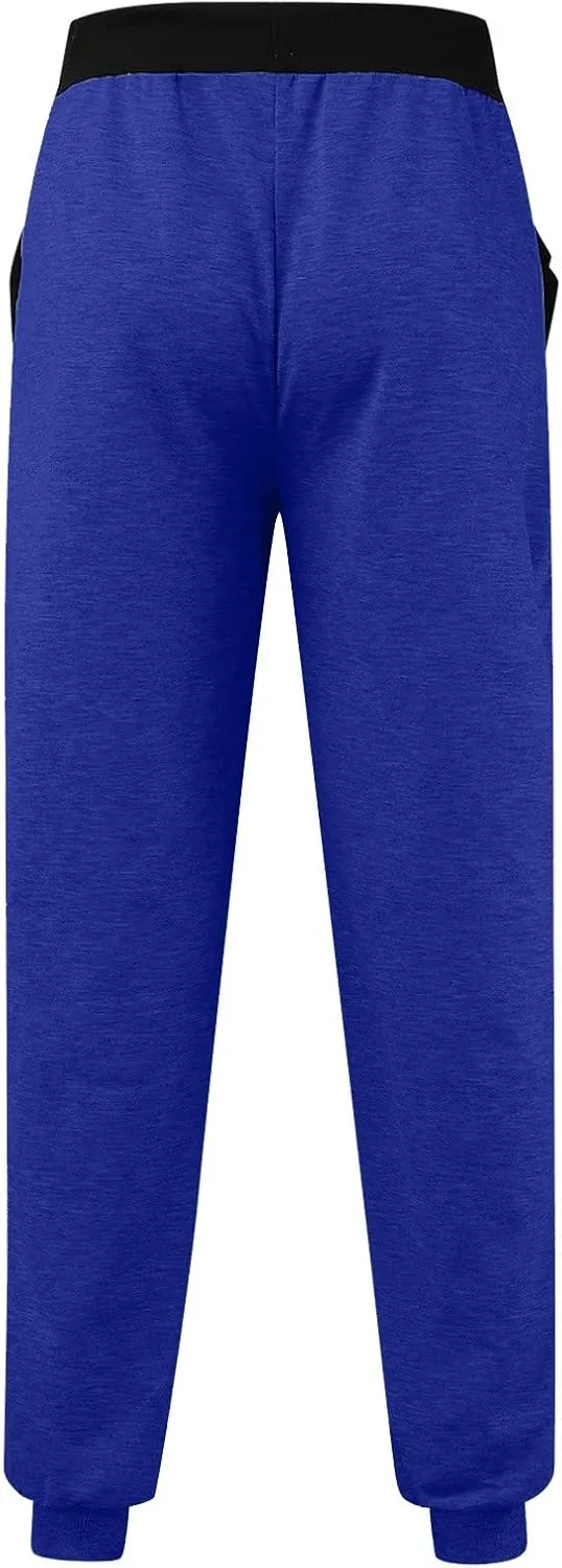 Cargo Pants for Men Big and Tall Hiking Outdoor Men's Heavyweight Fleece Cargo Sweatpants Stretch Elastic Waist Baggy
