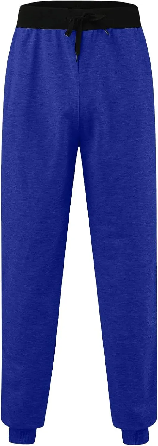 Cargo Pants for Men Big and Tall Hiking Outdoor Men's Heavyweight Fleece Cargo Sweatpants Stretch Elastic Waist Baggy