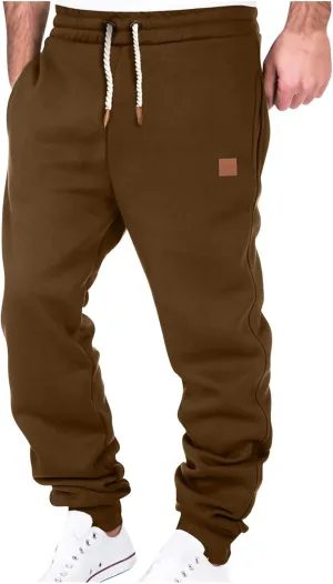 Cargo Pants for Men Casual Elastic Waist Pants Regular Fit Jogger Pants Outdoor Hiking Pants Gym Pants with Pockets