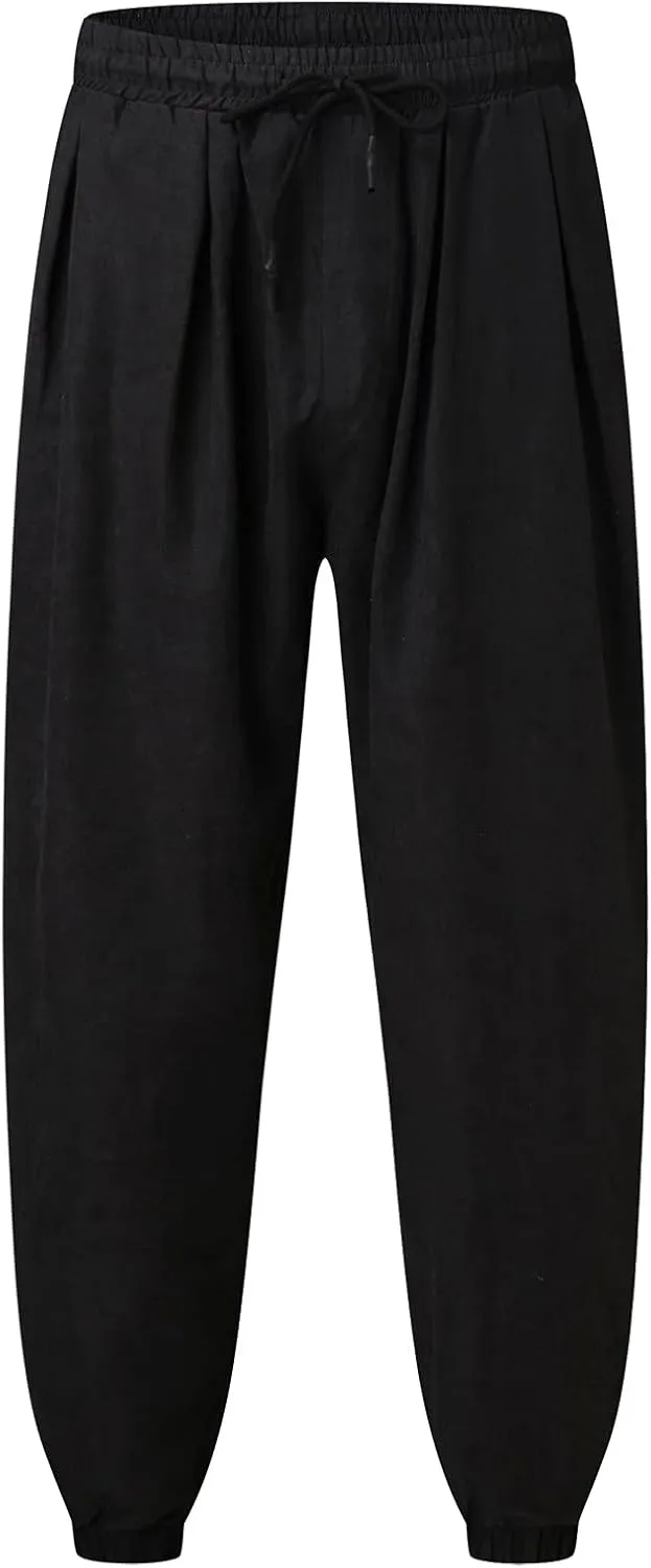 Cargo Pants for Men Relaxed Fit Joggers with Pockets Mens Workout Cargo Sweatpants Athletic Pants Open Bottom Joggers