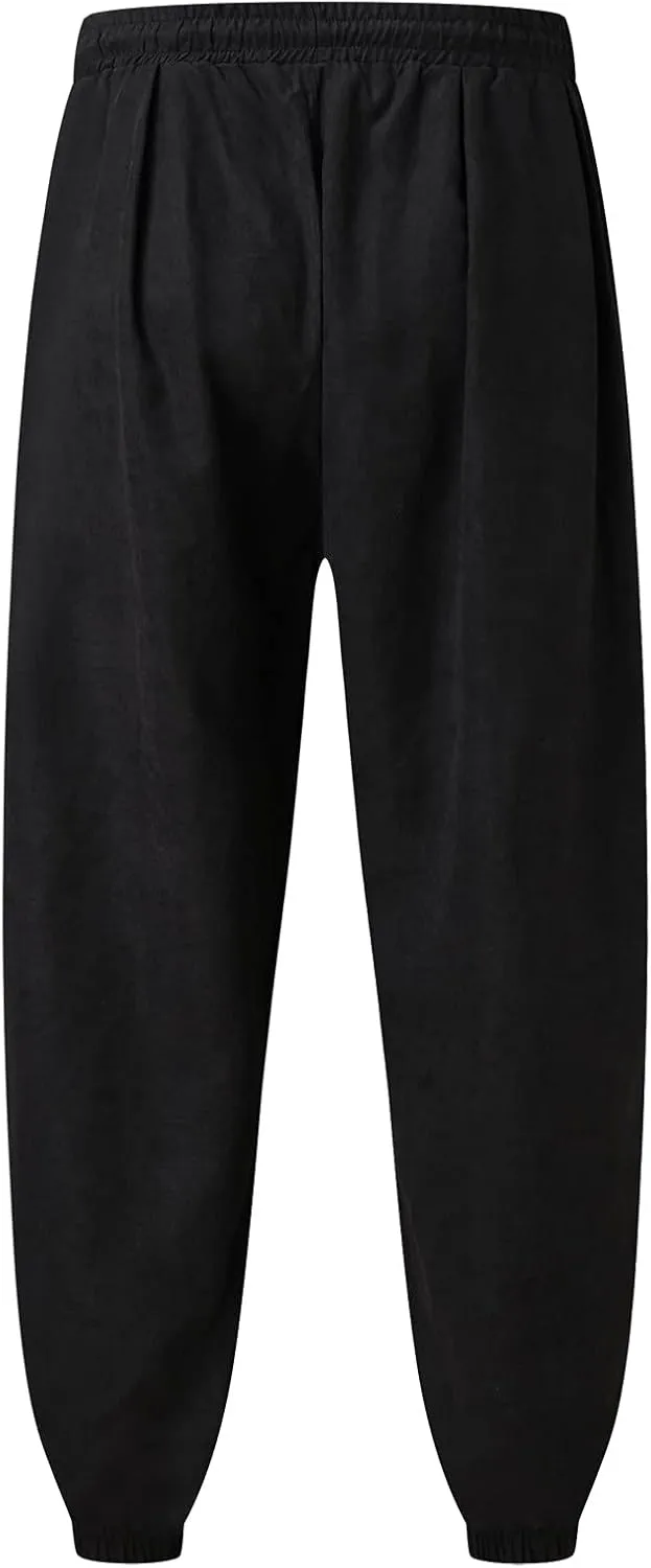 Cargo Pants for Men Relaxed Fit Joggers with Pockets Mens Workout Cargo Sweatpants Athletic Pants Open Bottom Joggers
