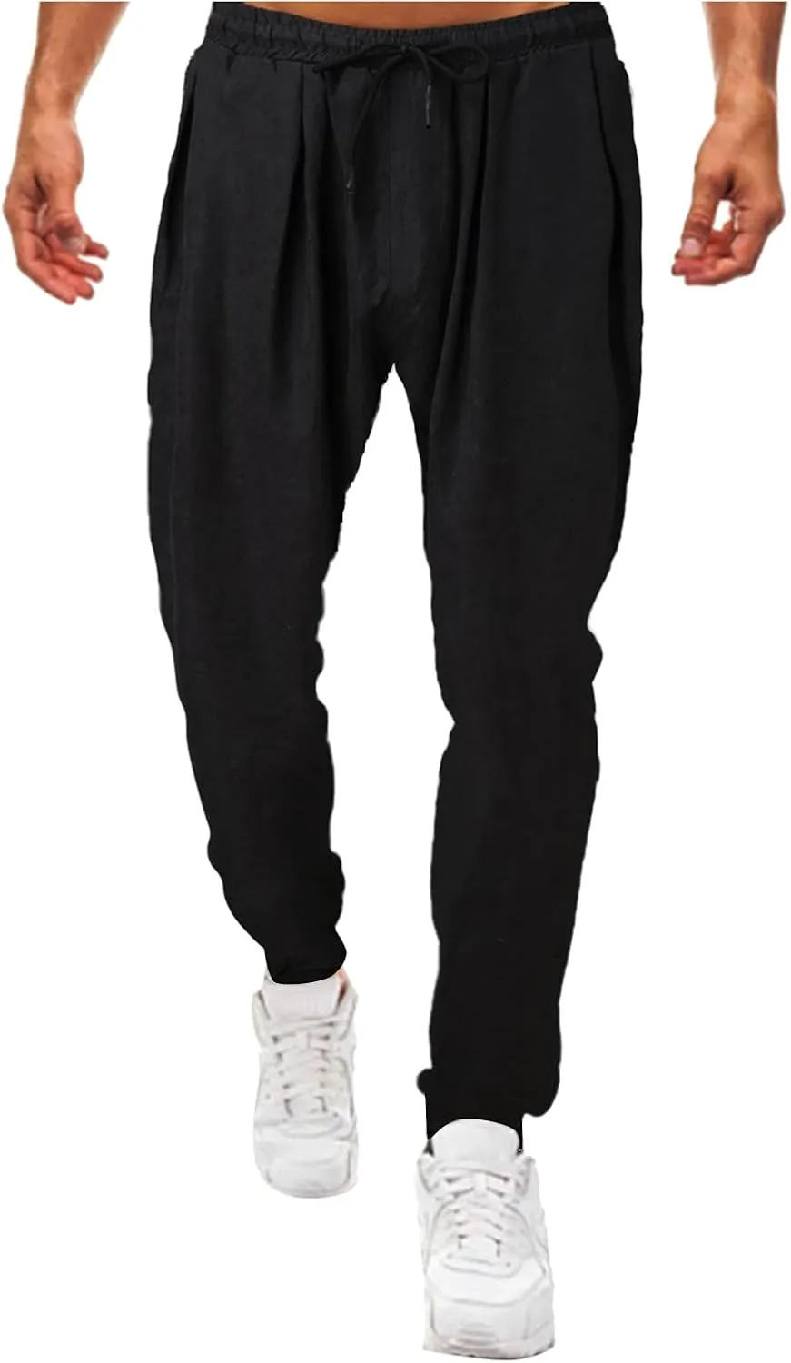 Cargo Pants for Men Relaxed Fit Joggers with Pockets Mens Workout Cargo Sweatpants Athletic Pants Open Bottom Joggers
