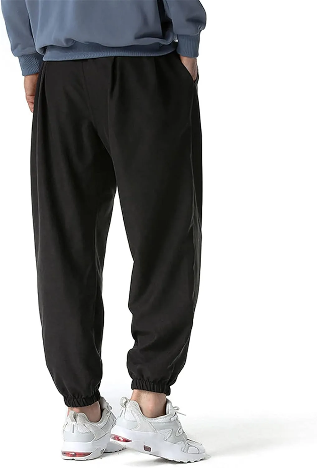 Cargo Pants for Men Relaxed Fit Joggers with Pockets Mens Workout Cargo Sweatpants Athletic Pants Open Bottom Joggers