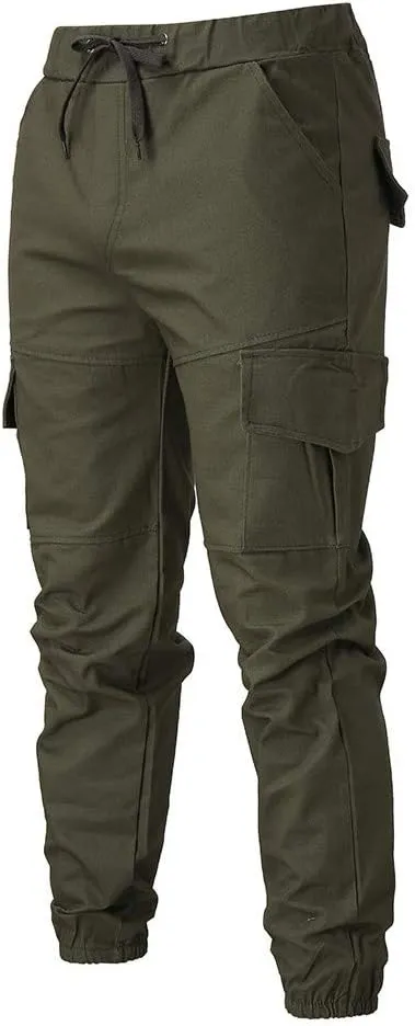 Cargo Pants for Men Work Men's Cargo Pants Big and Tall Men's Elastic Waist Work Pants Loose Fit Lightweight Workwear