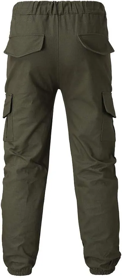 Cargo Pants for Men Work Men's Cargo Pants Big and Tall Men's Elastic Waist Work Pants Loose Fit Lightweight Workwear