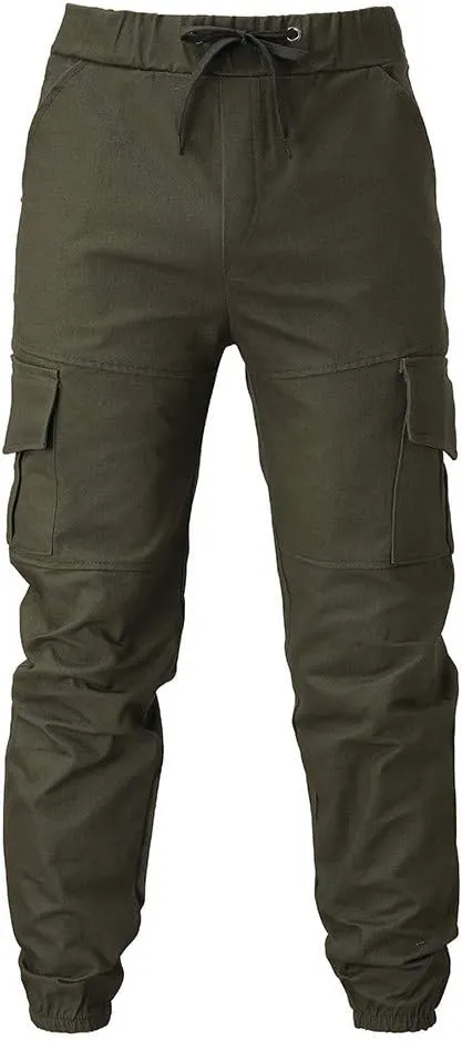 Cargo Pants for Men Work Men's Cargo Pants Big and Tall Men's Elastic Waist Work Pants Loose Fit Lightweight Workwear