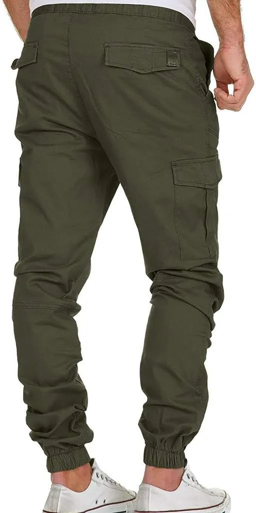 Cargo Pants for Men Work Men's Cargo Pants Big and Tall Men's Elastic Waist Work Pants Loose Fit Lightweight Workwear