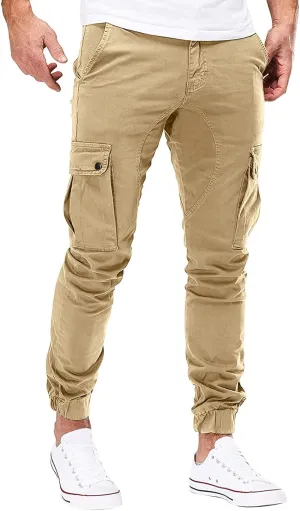 Cargo Pants for Men Work Pants Athletic Running Jogger Track Pants Casual Sweatpants Trousers Pockets Mens Sweatpants