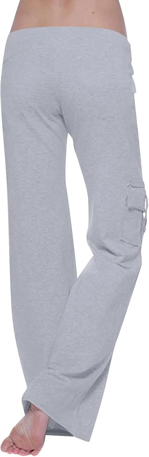 Cargo Pants for Women High Waisted Casual Pants Wide Leg Cargo Pants with Pockets Military Combat Trousers