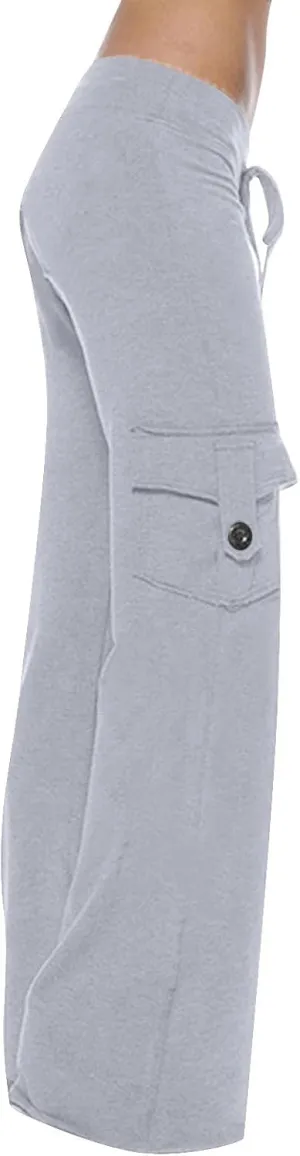 Cargo Pants for Women High Waisted Casual Pants Wide Leg Cargo Pants with Pockets Military Combat Trousers