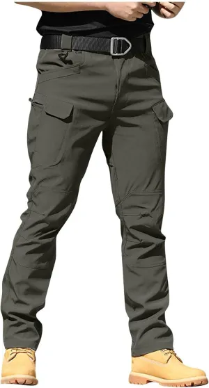Cargo Pants Men Work Multi Pockets Graphic Pants Stretch Regular Fit Pants Outdoors Trousers Stylish
