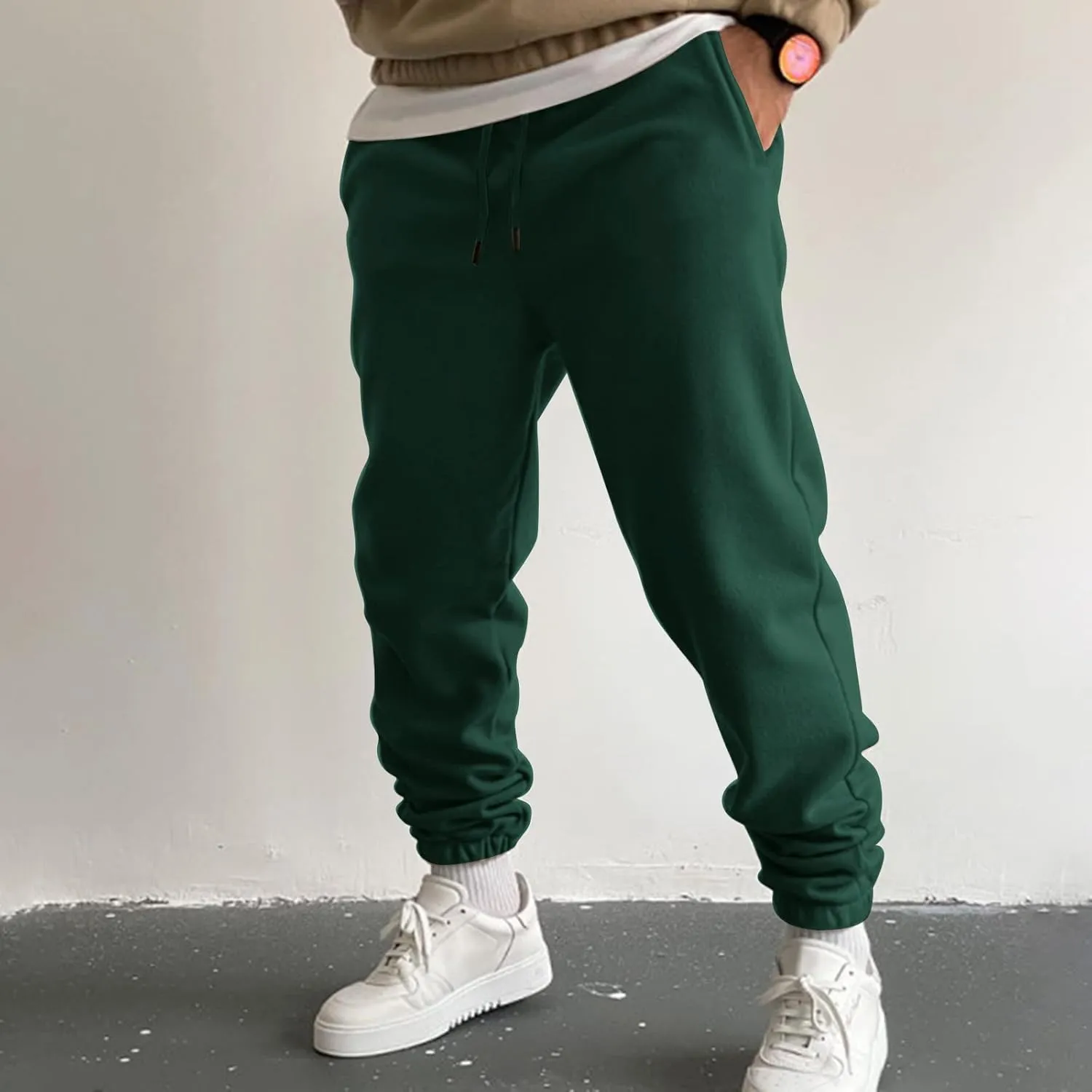Cargo Sweatpants for Men Baggy for Men with Pockets Open Bottom Drawstring Men's Outdoor Work Military Tactical Pants