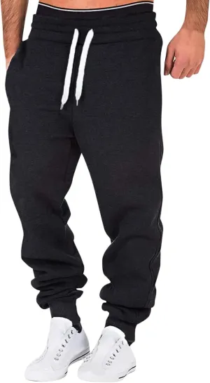 Cargo Sweatpants for Men Big and Tall Pants Relaxed Fit Straight Leg Multi-Pocket Sports Trousers 2023 Fashion Casual