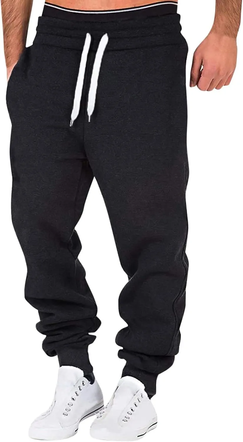 Cargo Sweatpants for Men Big and Tall Pants Relaxed Fit Straight Leg Multi-Pocket Sports Trousers 2023 Fashion Casual