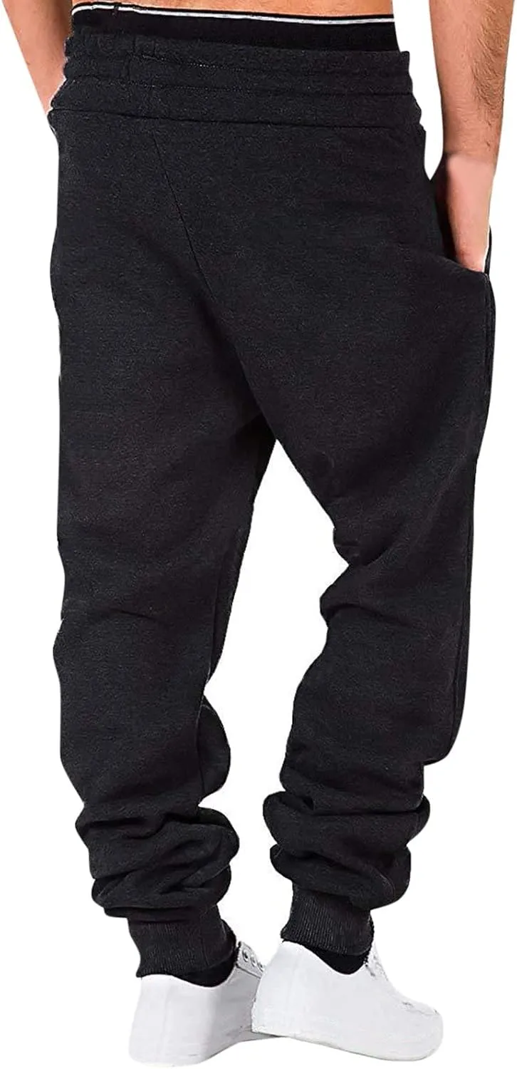 Cargo Sweatpants for Men Big and Tall Pants Relaxed Fit Straight Leg Multi-Pocket Sports Trousers 2023 Fashion Casual