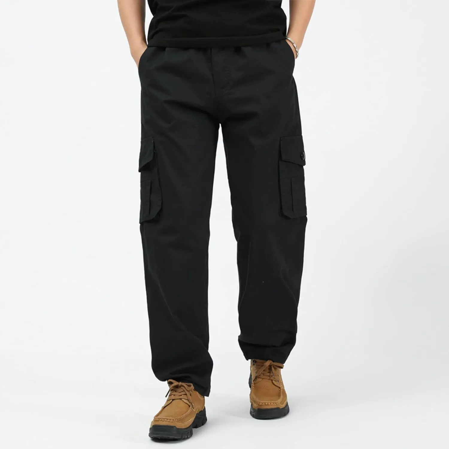 Cargo Sweatpants for Men with Pockets Drawstring Athletic Pants Joggers Running Sports Sweatpants Fashion Men's Pants