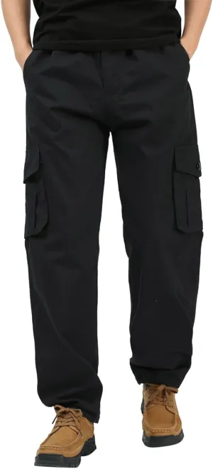 Cargo Sweatpants for Men with Pockets Drawstring Athletic Pants Joggers Running Sports Sweatpants Fashion Men's Pants