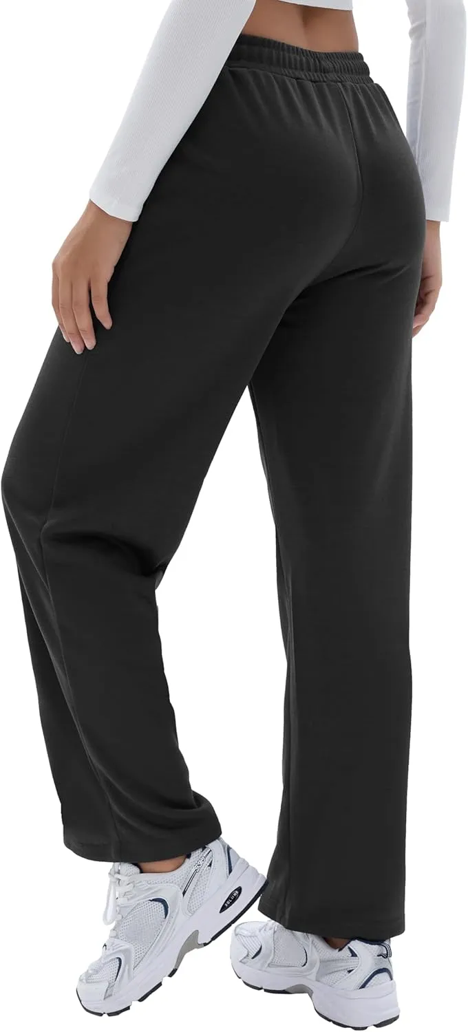 Cargo Sweatpants for Women High Waisted Wide Leg Cargo Pant Baggy Elastic Thicken with 6 Pockets