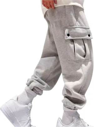 Cargo Trousers for Men Jogging Running Men's Fleece Jogger Pant Men's Lightweight Sweatpants Loose Fit Open Bottom