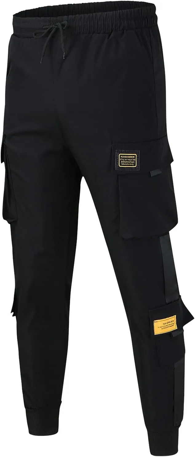 Cargo Trousers for Men Thickened Pants Solid Waist Jogger Men's Active Fleece Pants Casual Men's Pants Men's Basic