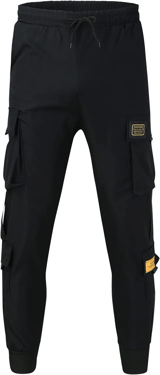Cargo Trousers for Men Thickened Pants Solid Waist Jogger Men's Active Fleece Pants Casual Men's Pants Men's Basic