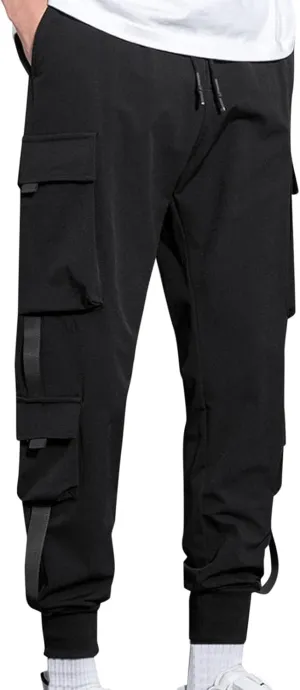 Cargo Trousers for Men Thickened Pants Solid Waist Jogger Men's Active Fleece Pants Casual Men's Pants Men's Basic