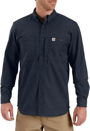 Carhartt Men's Rugged Professional Long Sleeve Work Shirt Shirt, -navy, 2X-Large