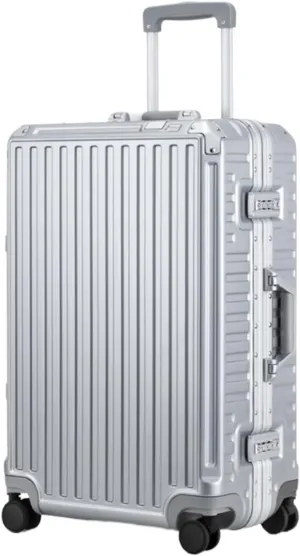 Carry-On Hard Shell Checked Luggage With Aluminum FrameNo Zipper Suitcase With Spinner Wheels Luggage Carry On (Color : D, Size : 24in)
