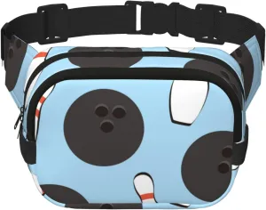 Cartoon Bowling Ball Fanny Pack Crossbody Waist Bag For Women Men Adjustable Casual Workout Belt Bag